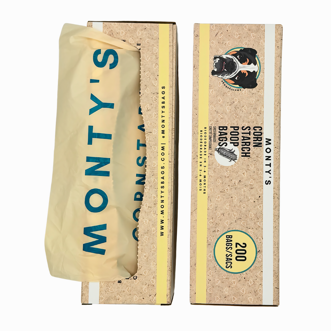 Compostable Cornstarch Poop Bags - Grab & Go - 8 x 13" Bag Size