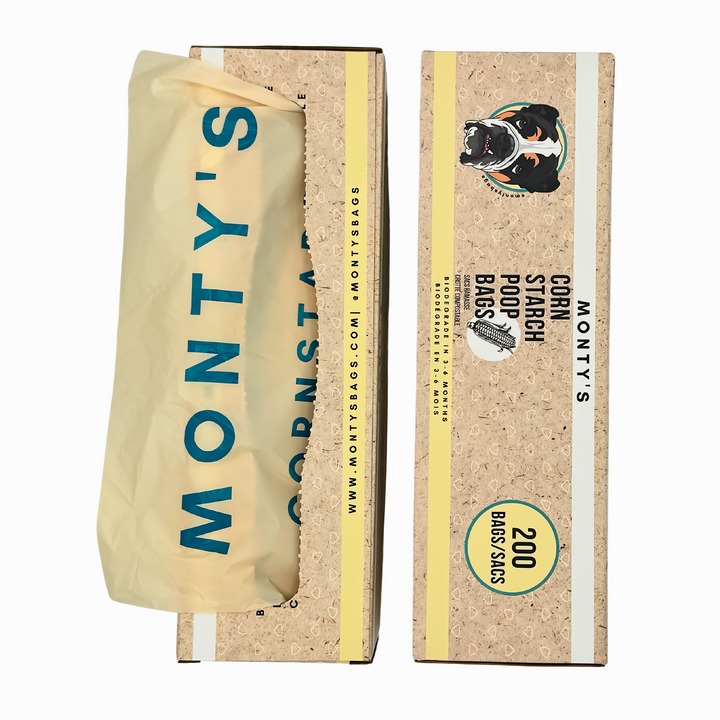 Compostable Cornstarch Poop Bags - Grab & Go - 8 x 13" Bag Size