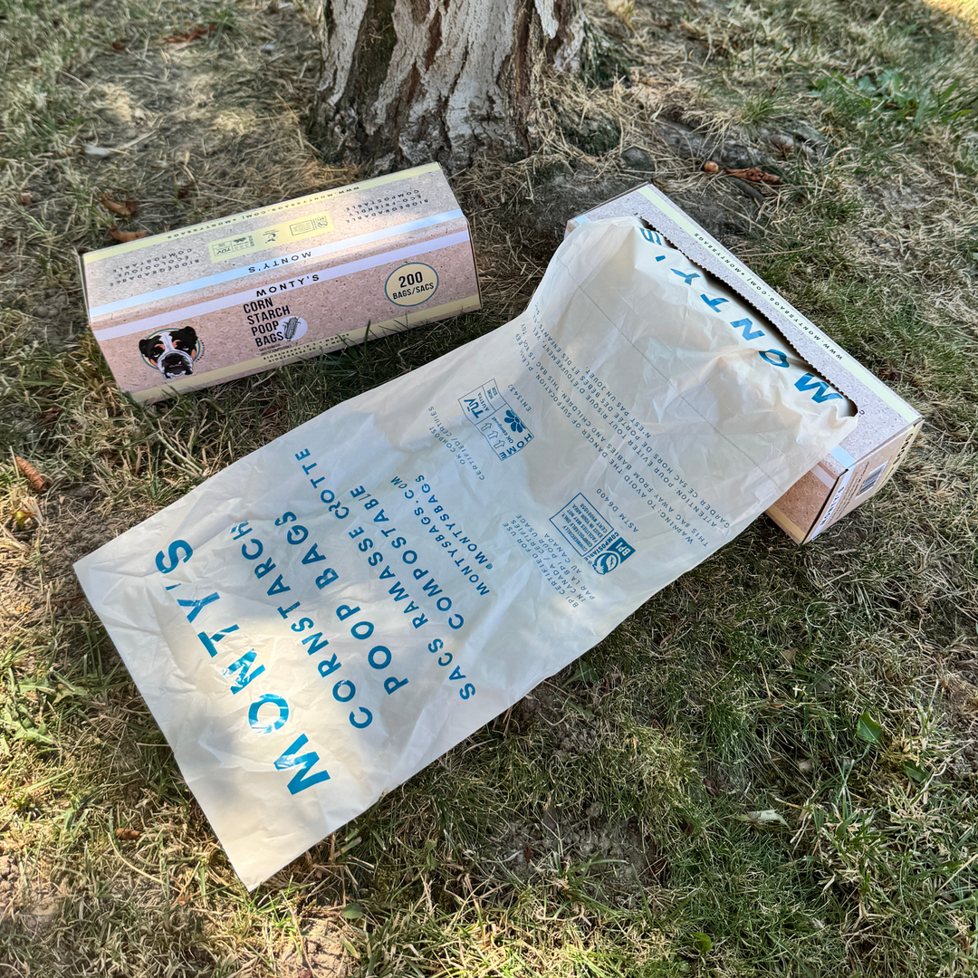 Compostable Cornstarch Poop Bags - Grab & Go - 8 x 13" Bag Size