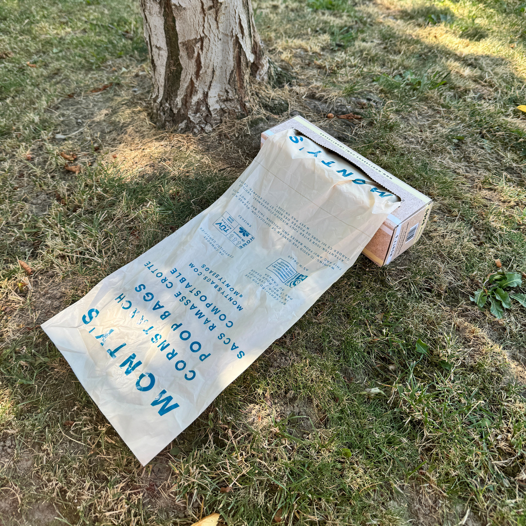 Compostable Cornstarch Poop Bags - Grab & Go - 8 x 13" Bag Size