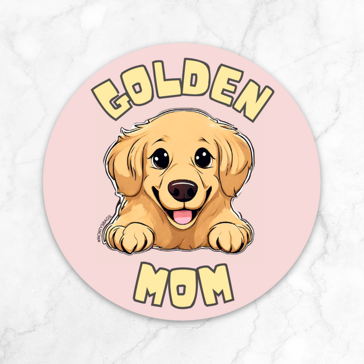 Golden Retriever Mom Vinyl Sticker