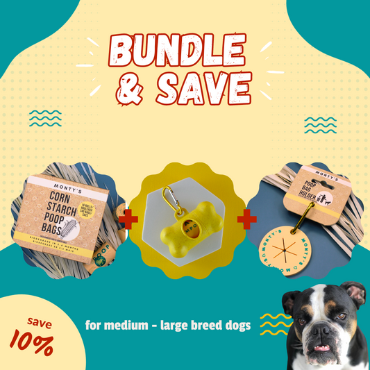 BUNDLE | 240 Cornstarch Poop Bags, Wheat Straw Dispenser & Poop Bag Holder
