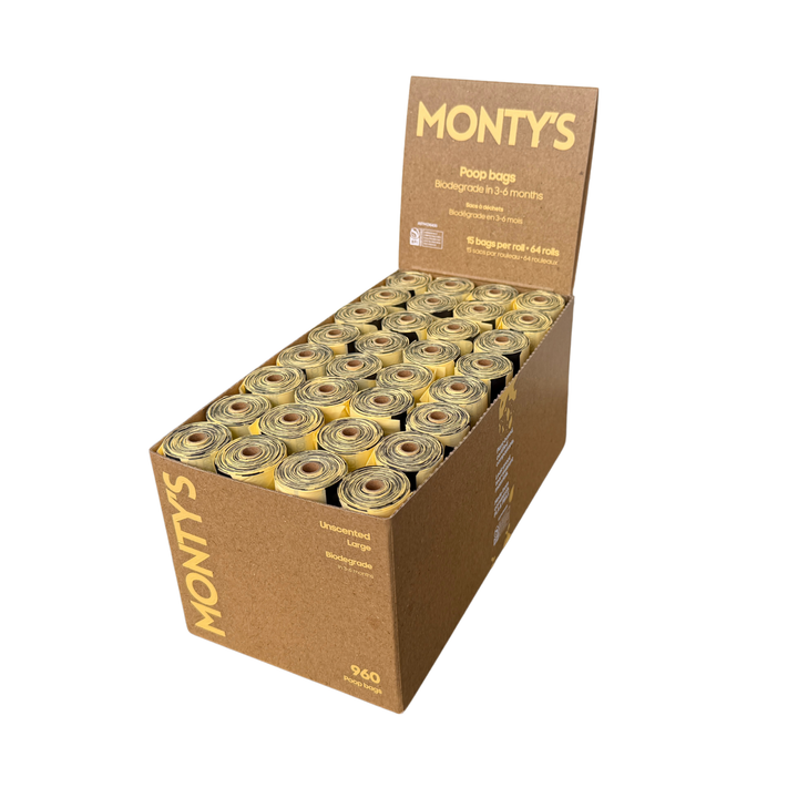 15 Bag Large Compostable Dog Poop Refill Rolls (960 Bags)