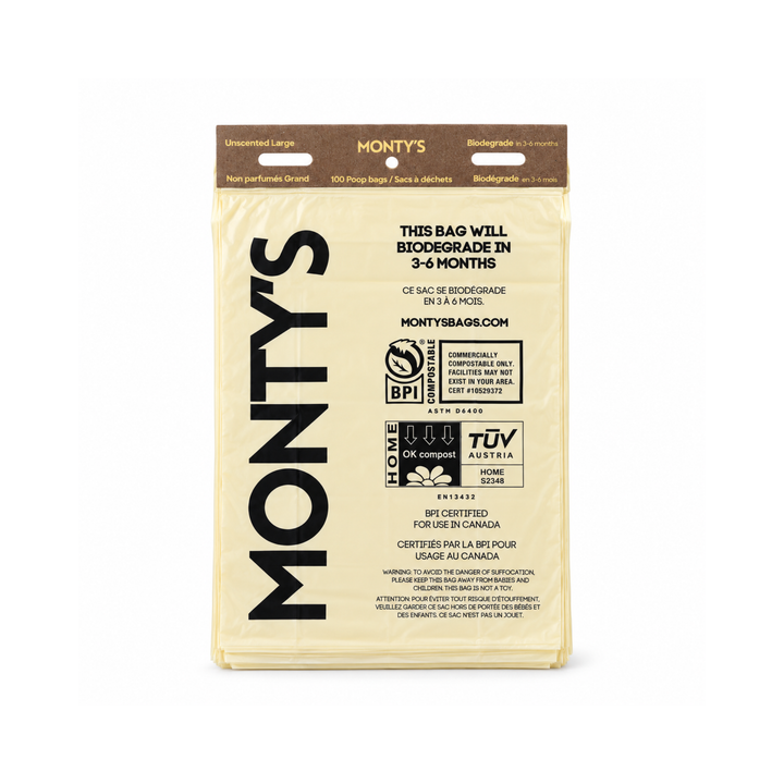 Header Card Compostable Dog Poop Bags (100 Bags)
