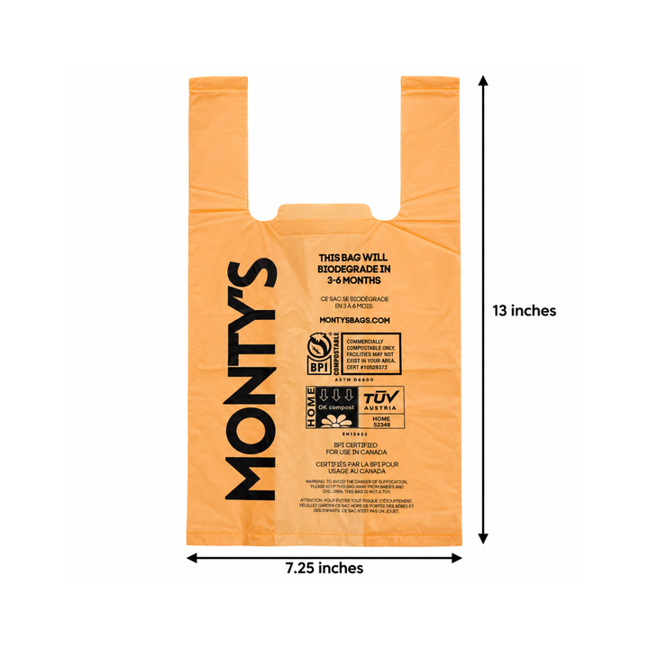 Easy Tie Handled Compostable Dog Poop Bags (120 Bags)