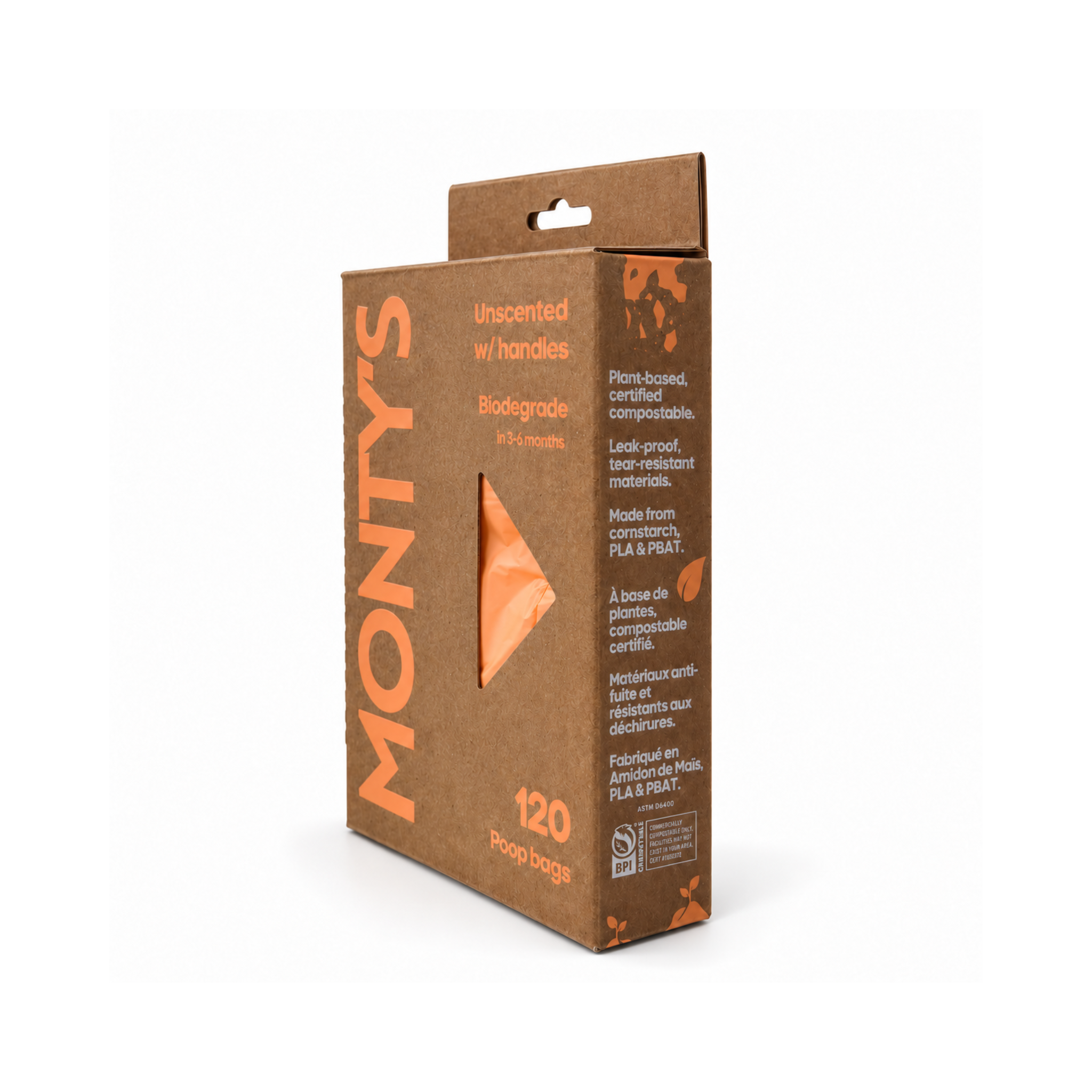 Easy Tie Handled Compostable Dog Poop Bags (120 Bags)