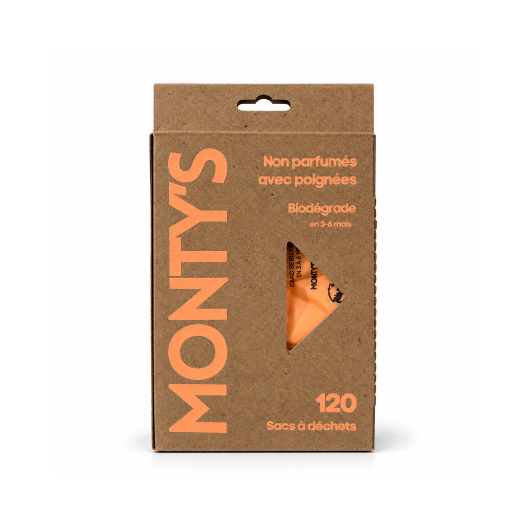 Easy Tie Handled Compostable Dog Poop Bags (120 Bags)