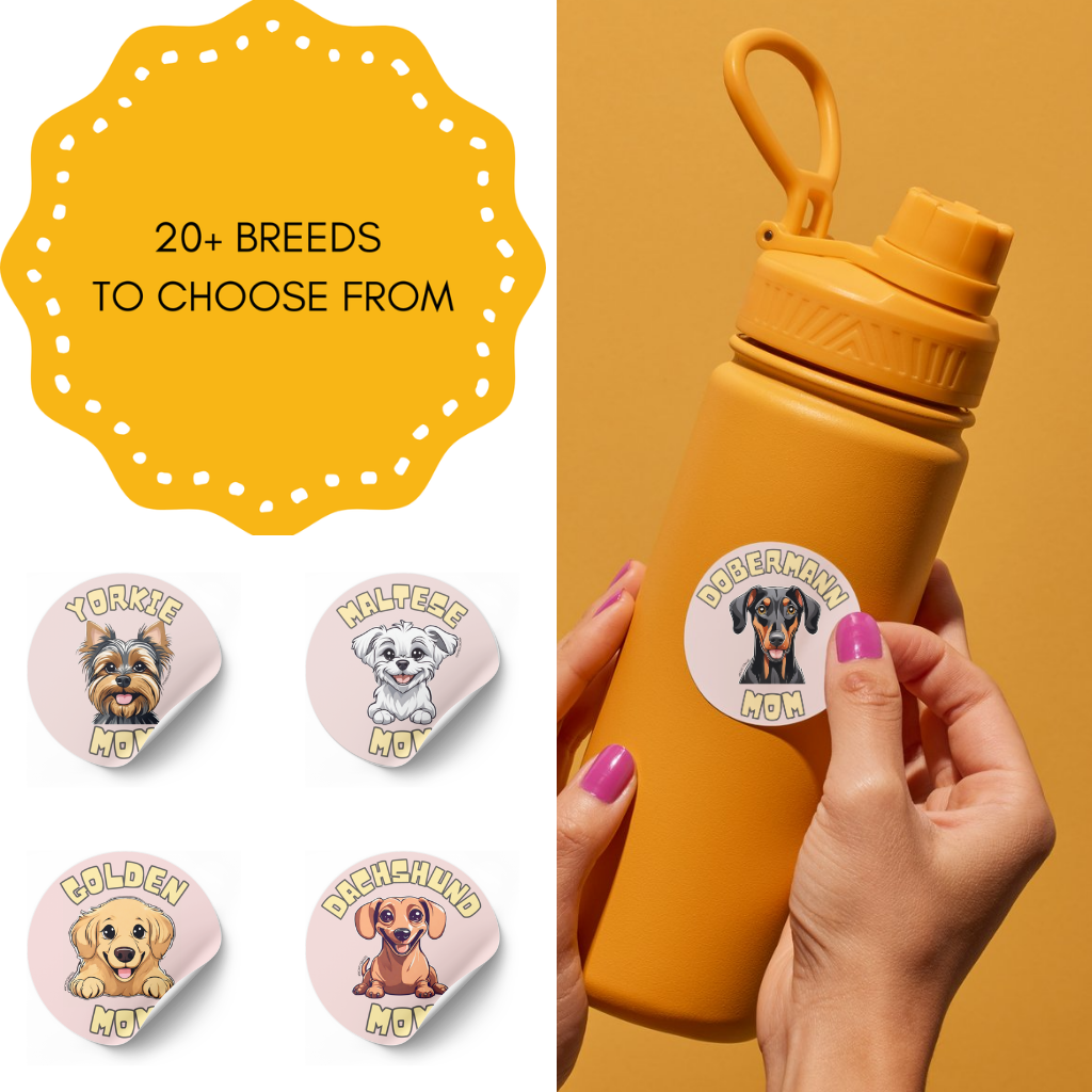 Dog Mom Breed Sticker Collection