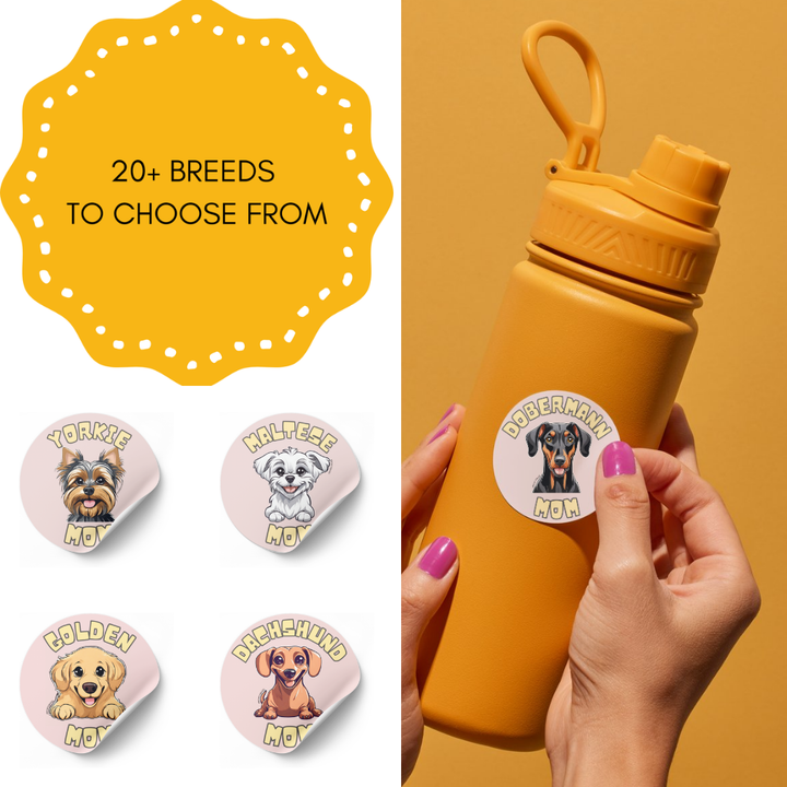 Dog Mom Breed Sticker Collection