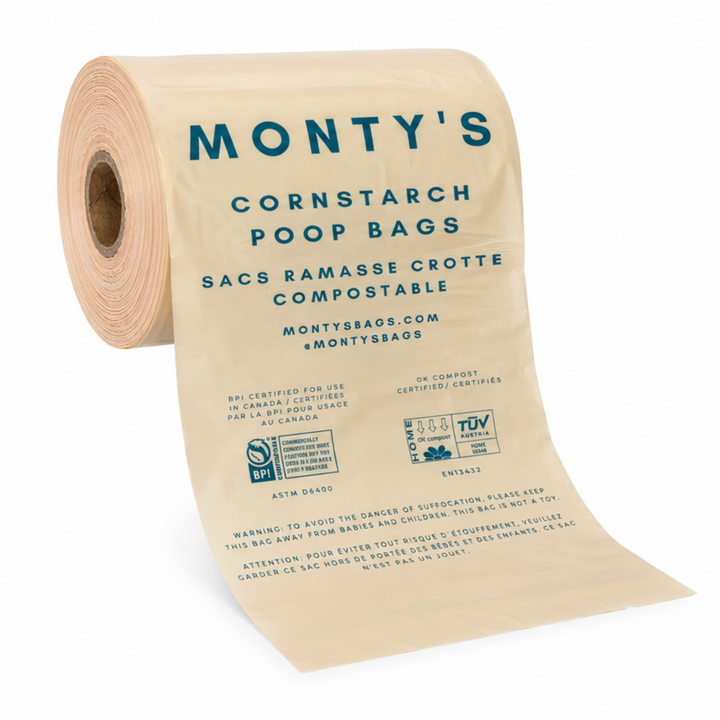 Grab & Go Compostable Dog Poop Bag Roll (8” x 13”) - 200 Bag Count