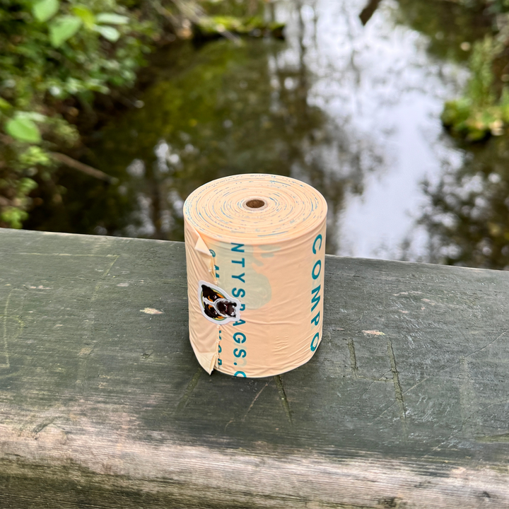 Compostable Cornstarch Poop Bags - Triples (3 Rolls in 1) - 9 x 13" Bag Size