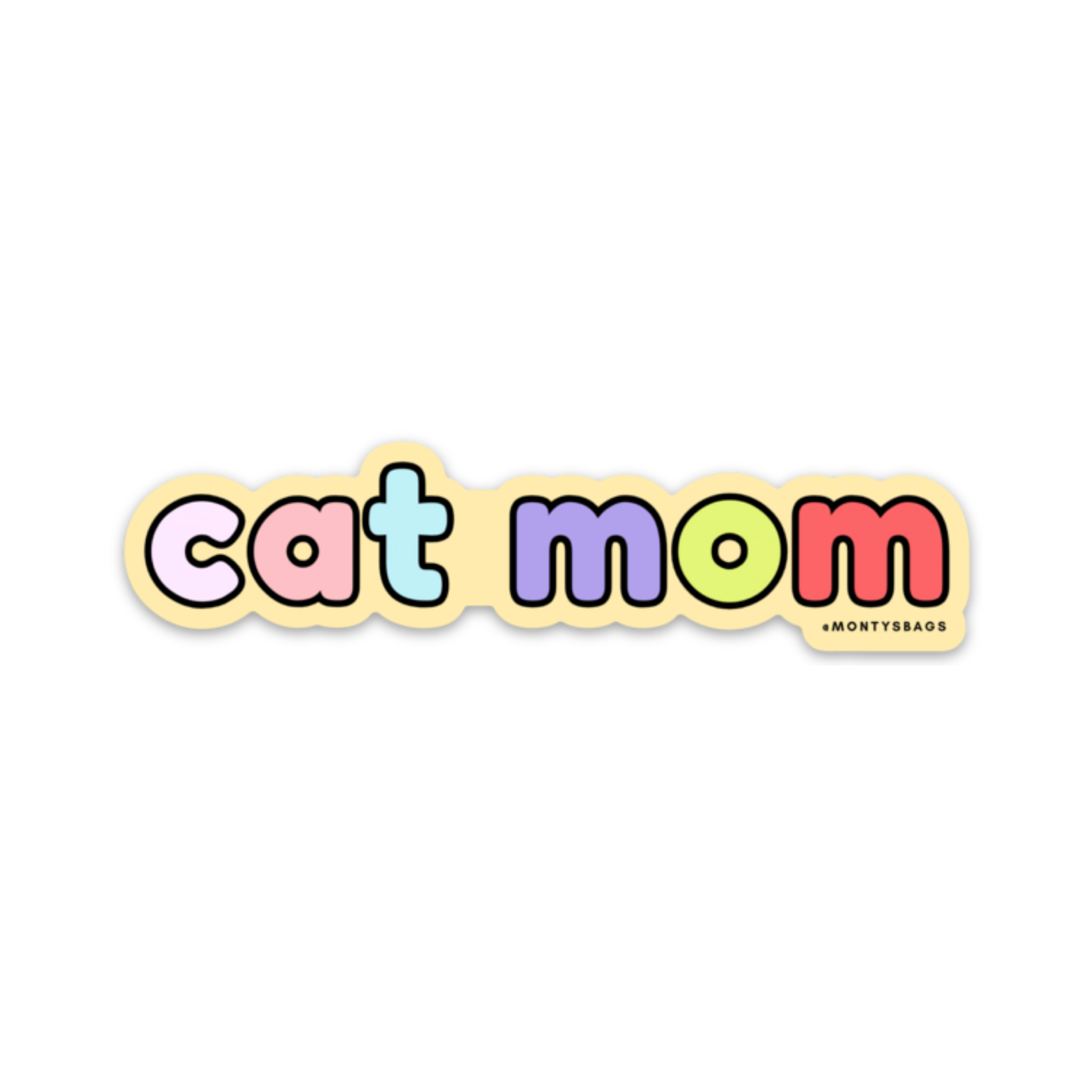 Cat Mom Rainbow Vinyl Sticker - Monty's Compostable Cornstarch Dog Poop ...