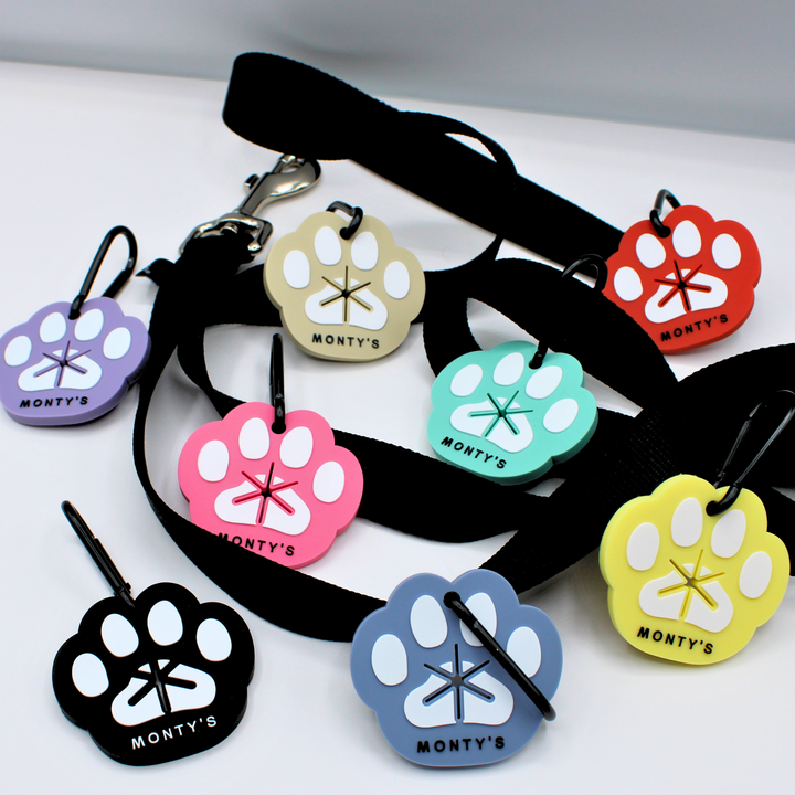 Silicone Used Poop Bag Handsfree Holder - Paw Print