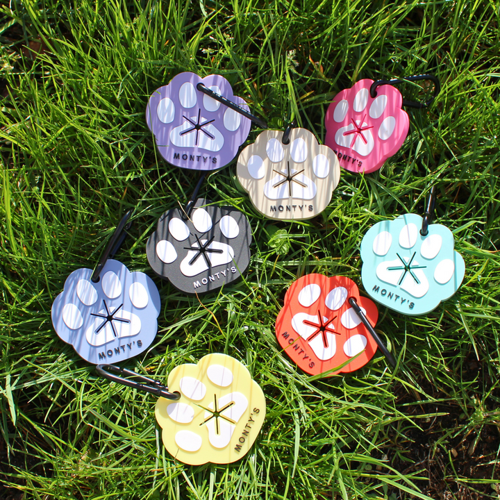 Silicone Used Poop Bag Handsfree Holder - Paw Print