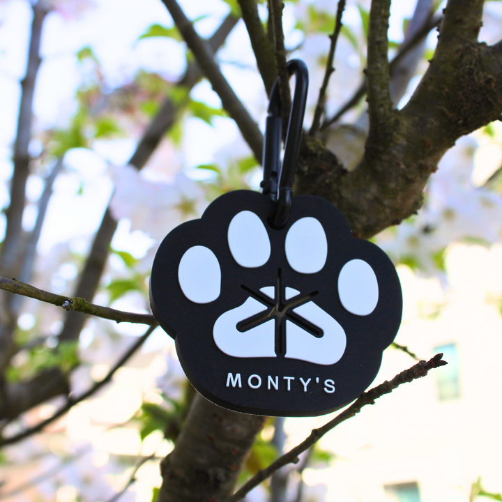 Silicone Used Poop Bag Handsfree Holder - Paw Print
