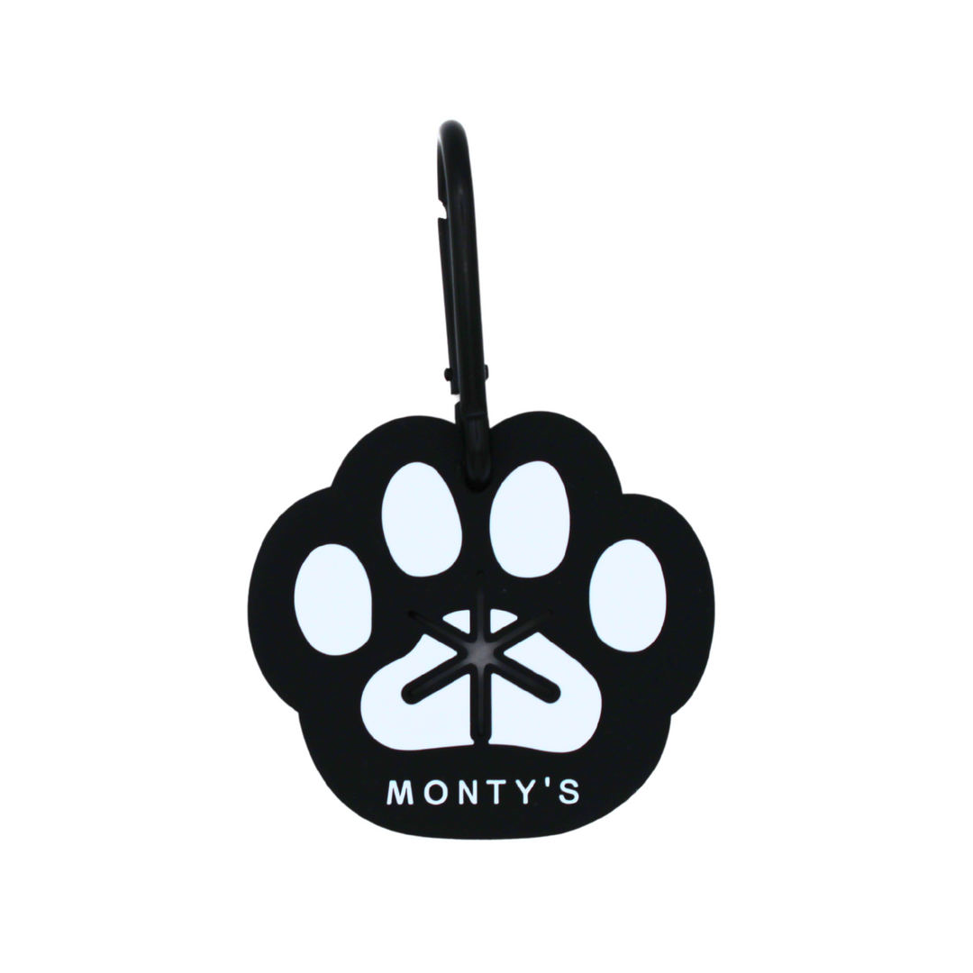 Silicone Used Poop Bag Handsfree Holder - Paw Print