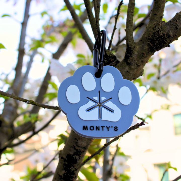 Silicone Used Poop Bag Handsfree Holder - Paw Print
