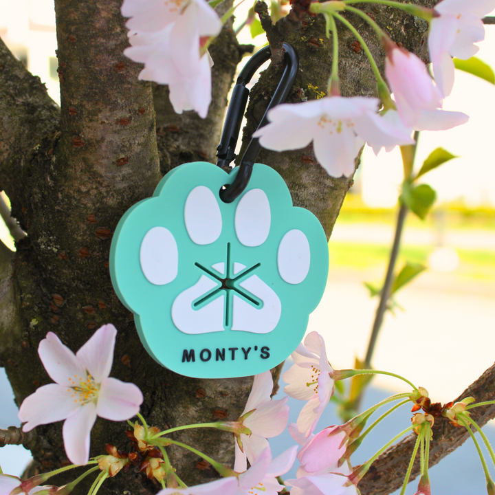 Silicone Used Poop Bag Handsfree Holder - Paw Print