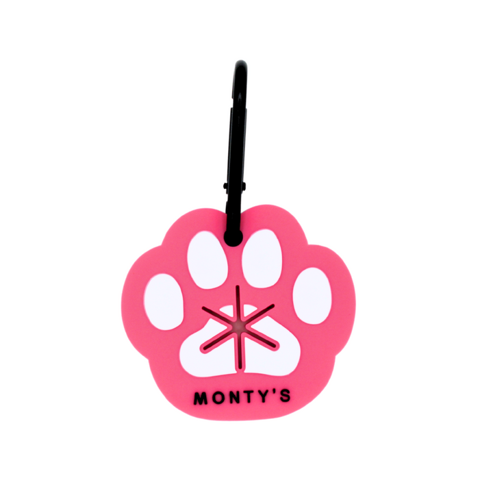 Silicone Used Poop Bag Handsfree Holder - Paw Print
