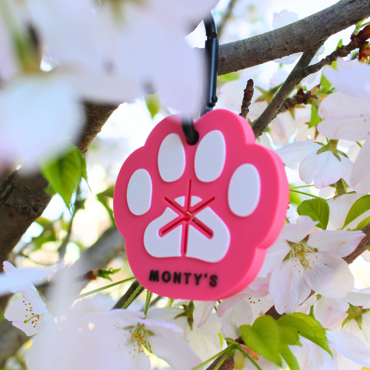 Silicone Used Poop Bag Handsfree Holder - Paw Print