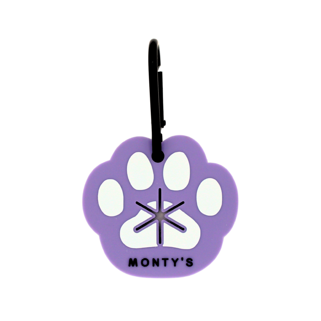 Silicone Used Poop Bag Handsfree Holder - Paw Print