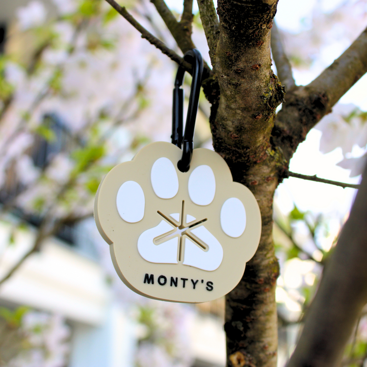 Silicone Used Poop Bag Handsfree Holder - Paw Print