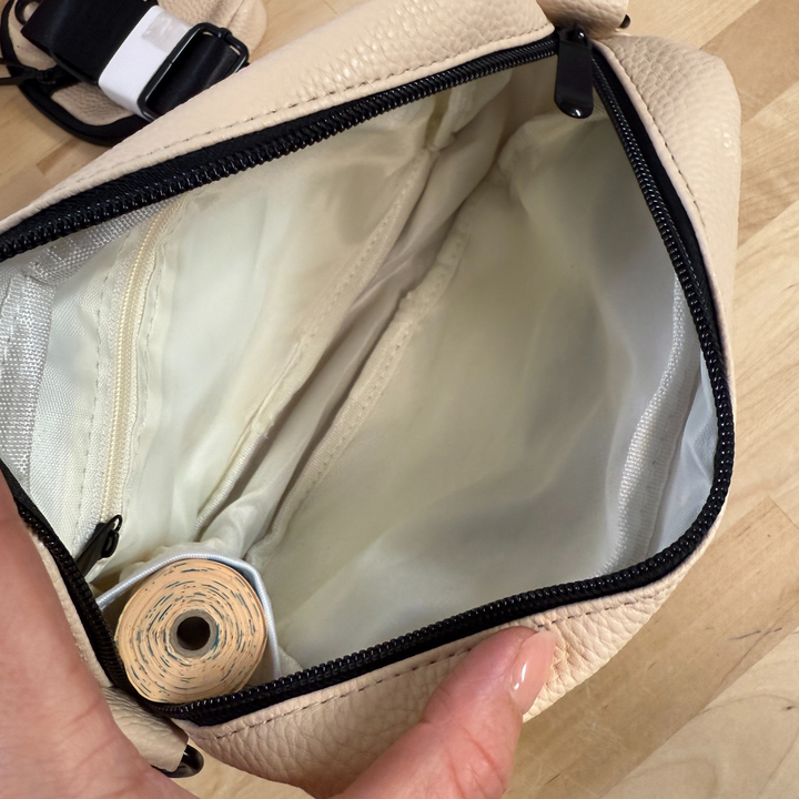 Dog Walking Crossbody Bag with Treat Pouch and Poop Bag Dispenser