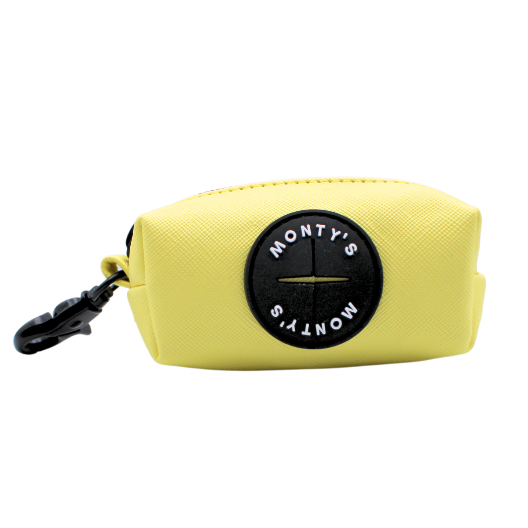 Vegan Leather Poop Bag Dispensers with 15 Standard Compostable Cornstarch Poop Bags