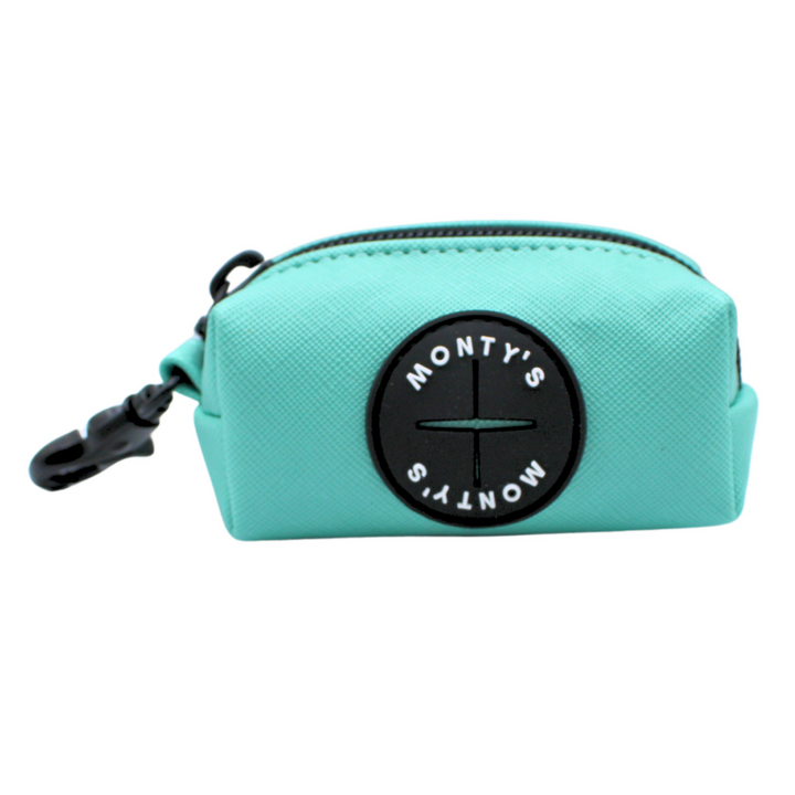 Vegan Leather Poop Bag Dispensers with 15 Standard Compostable Cornstarch Poop Bags