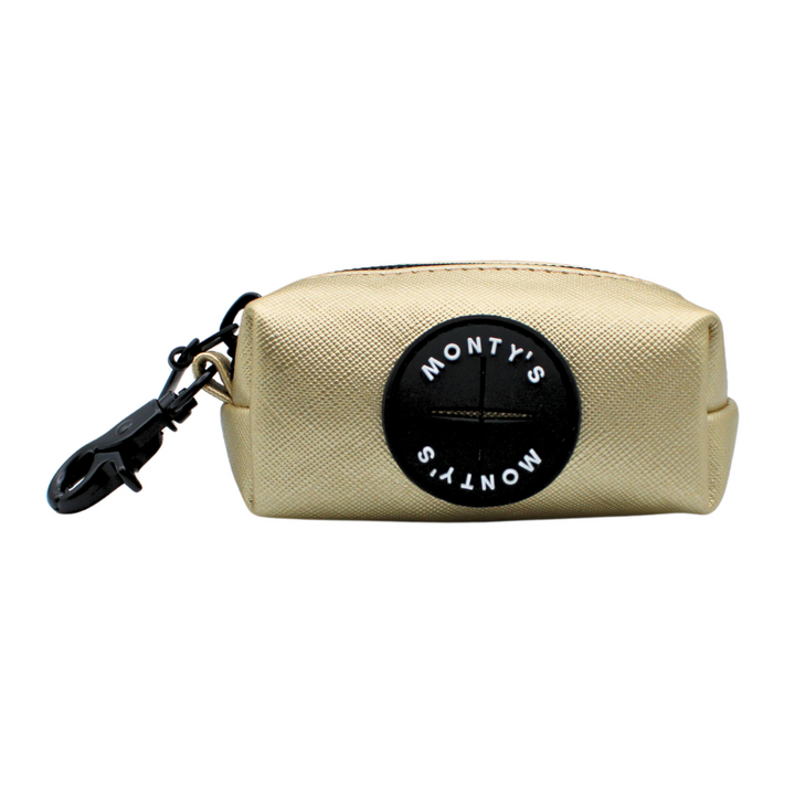 Vegan Leather Poop Bag Dispensers with 15 Standard Compostable Cornstarch Poop Bags
