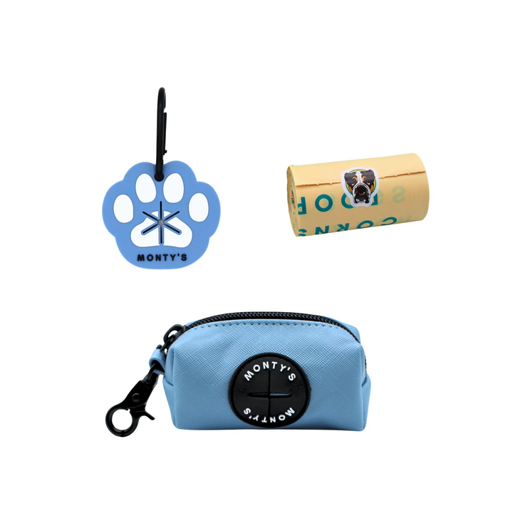 Vegan Leather Poop Bag Dispenser and Handsfree Used Poop Bag Holder