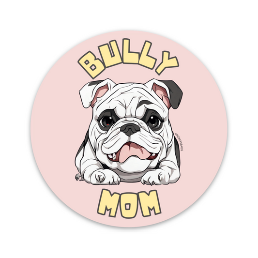 English Bulldog Mom Vinyl Sticker