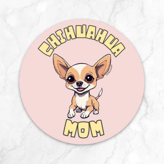 Chihuahua Mom Vinyl Sticker