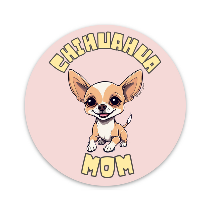 Chihuahua Mom Vinyl Sticker