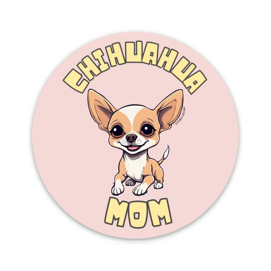 Chihuahua Maman Vinyle Autocollant