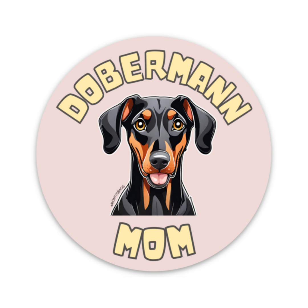 Dobermann Mom Vinyl Sticker