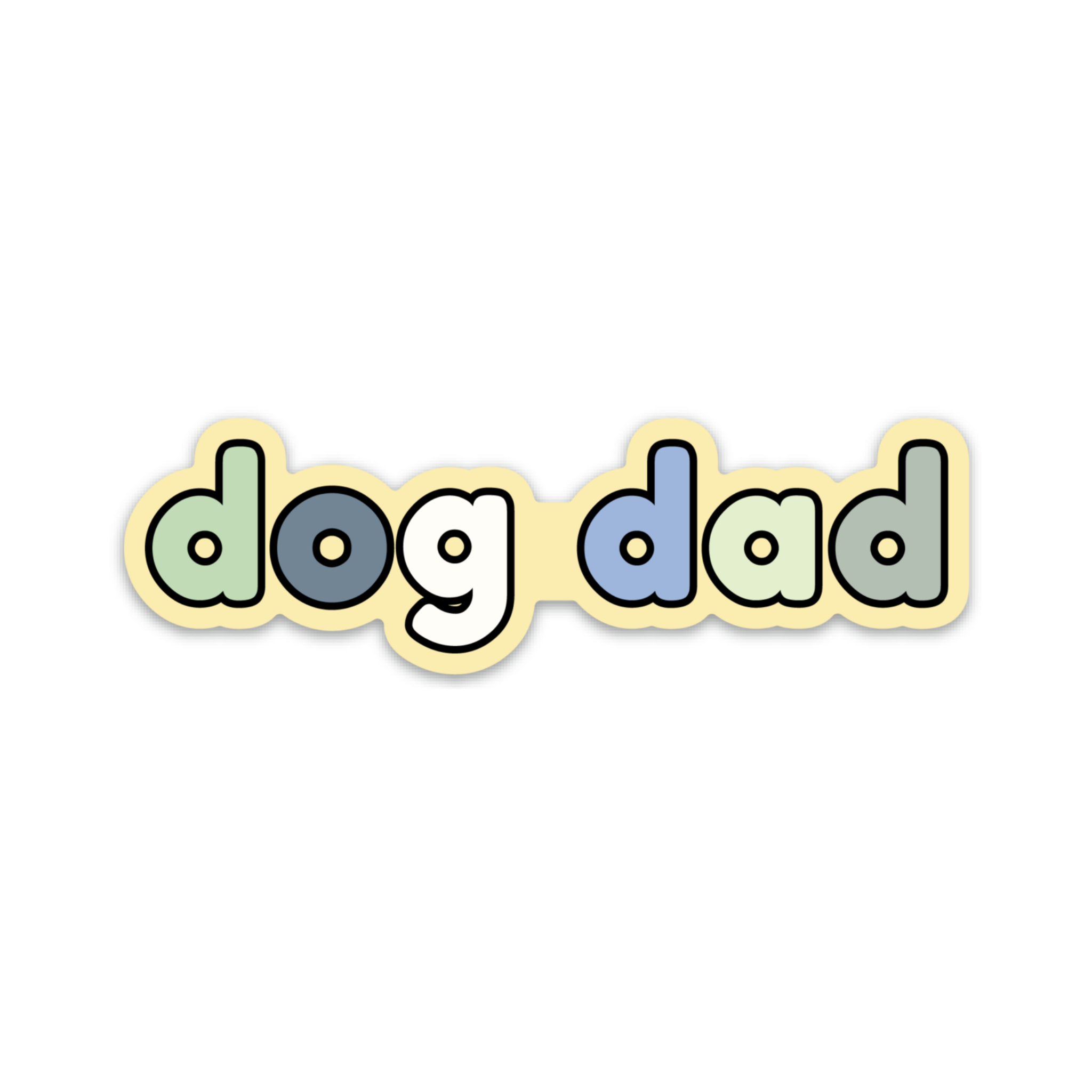Dog Dad Rainbow Vinyl Sticker - Monty's Compostable Cornstarch Dog Poop ...