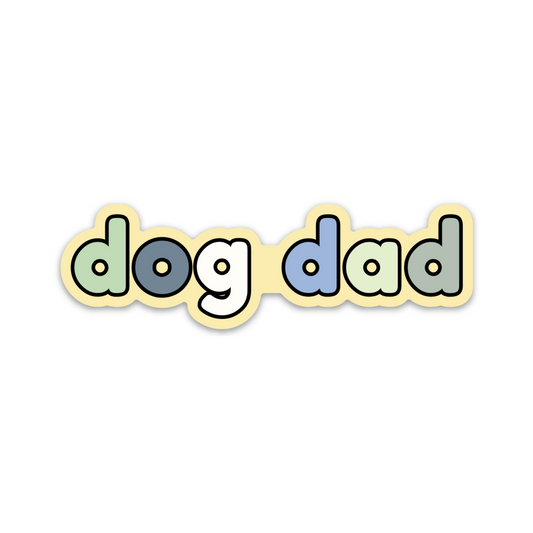 Dog Dad Rainbow Vinyl Sticker
