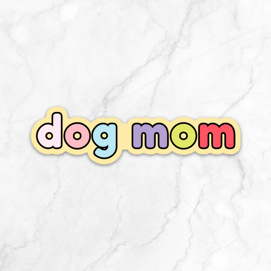 Dog Mom Rainbow Vinyl Sticker