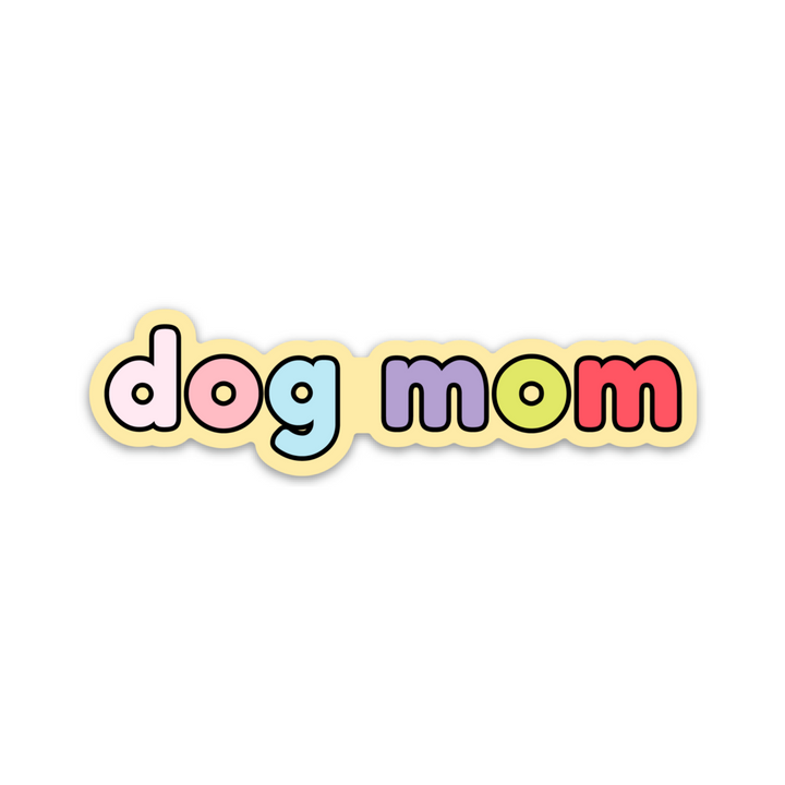 Dog Mom Rainbow Vinyl Sticker