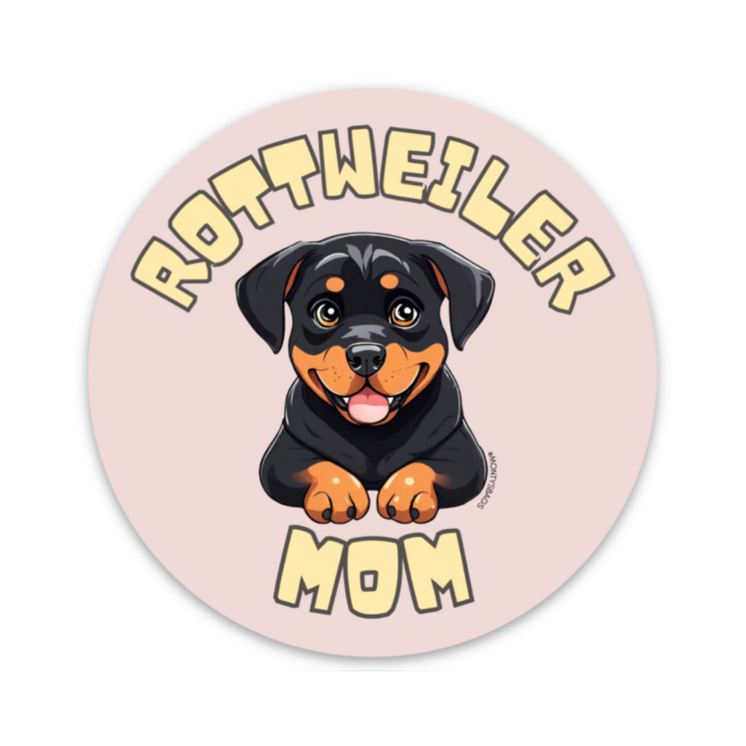Rottweiler Mom Vinyl Sticker