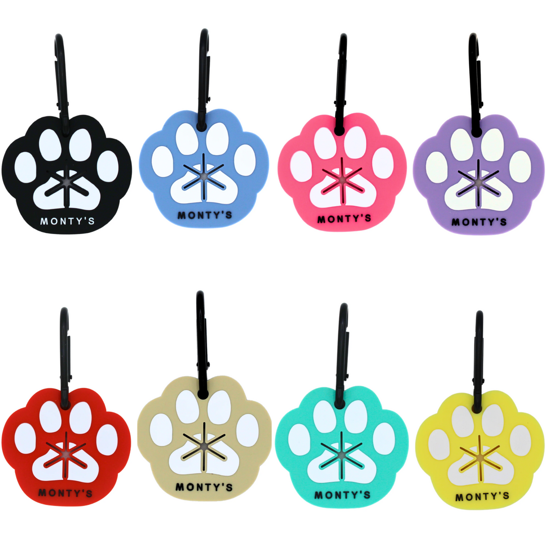 Silicone Used Poop Bag Handsfree Holder - Paw Print