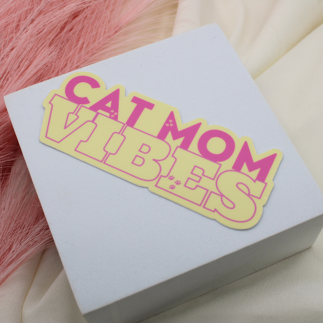 Cat Mom Vibes Sticker