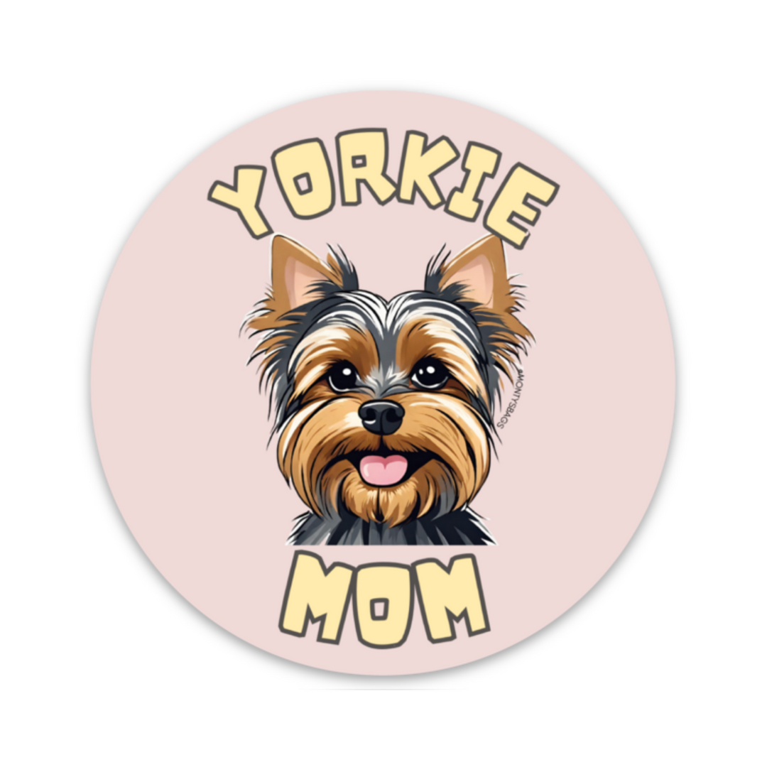 Yorkie Mom Vinyl Sticker