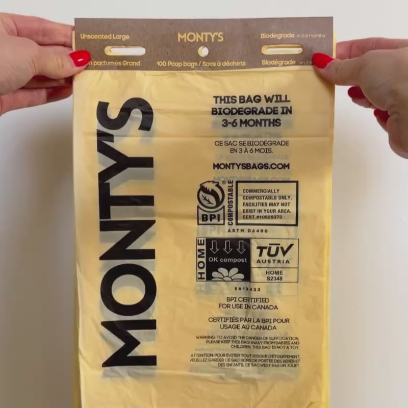 Header Card Compostable Dog Poop Bags (100 Bags)
