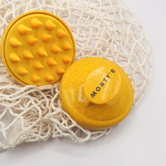 Wheat Straw + Silicone Dog Shampoo Brush
